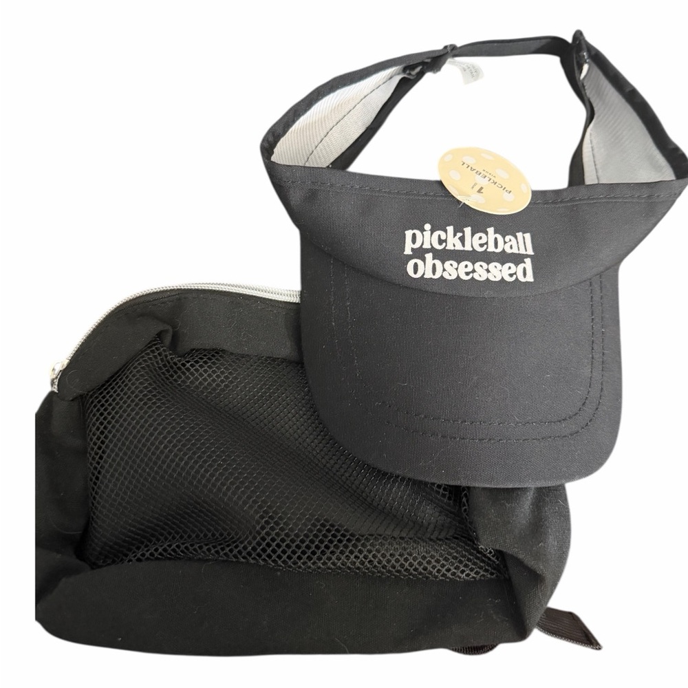 PICKLEBALL LOVERS! “Pickleball obsessed” sun visor and a fanny pack for items!